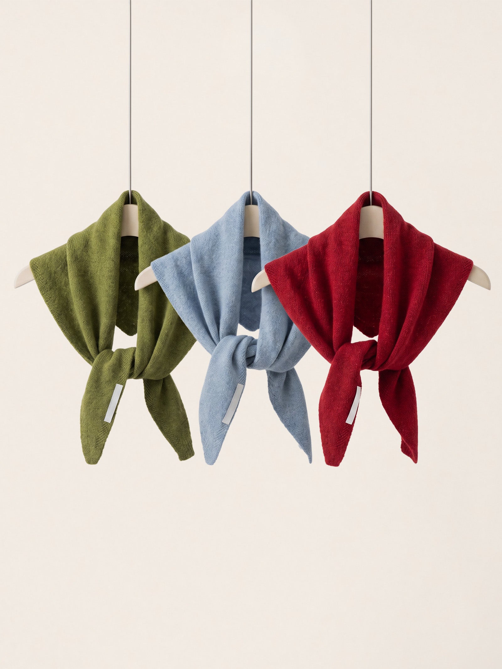 100% Merino Wool Knitted Triangle Scarf DestGlow