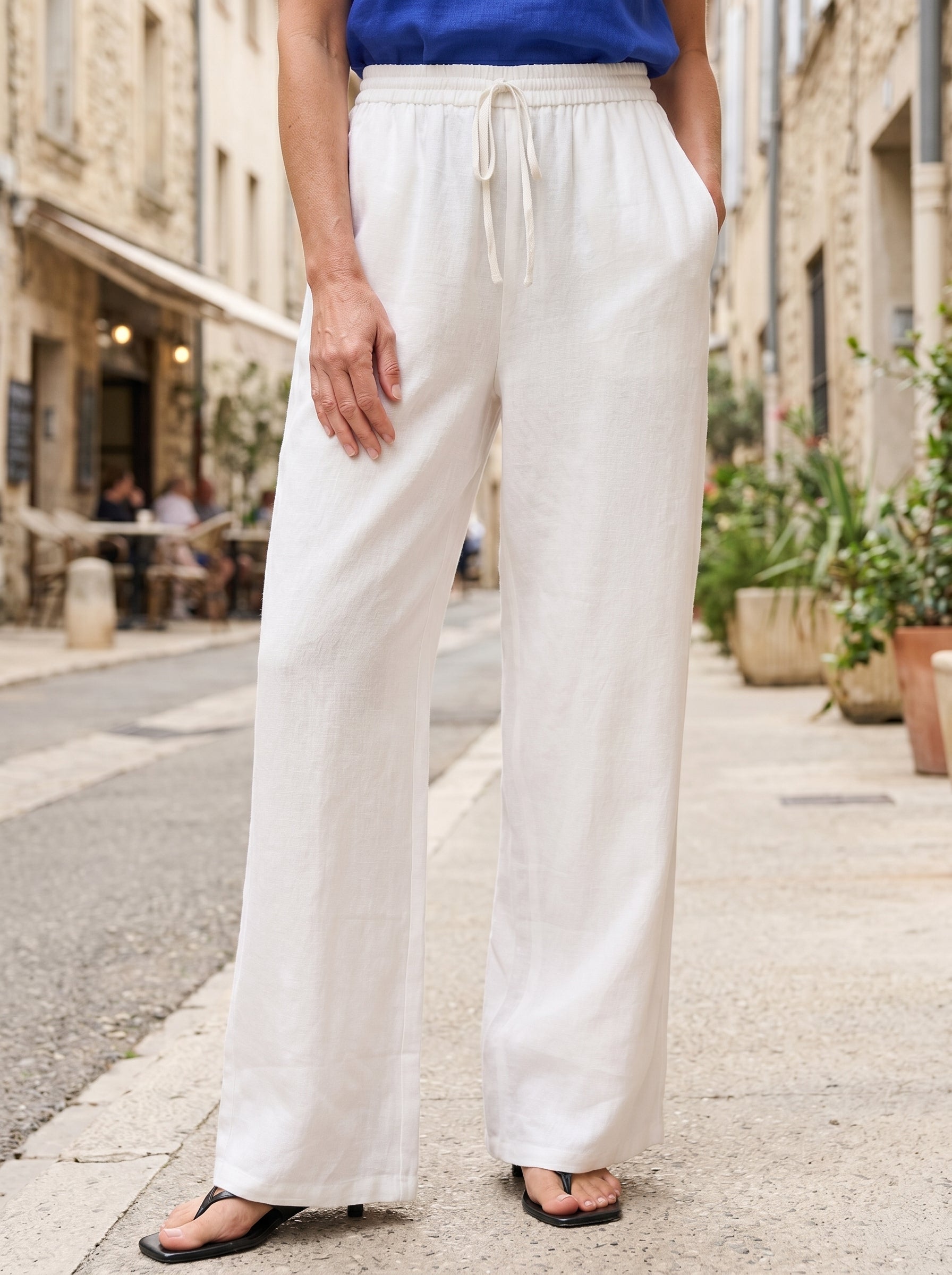 100% Linen Classic Pants LYON DestGlow