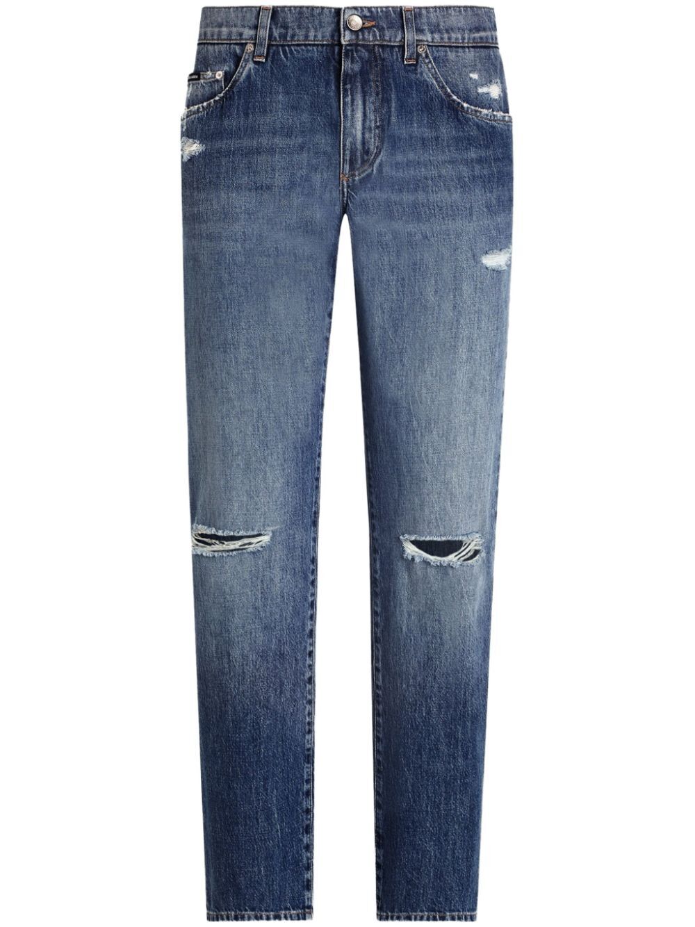 Dolce & Gabbana Men Classic Cotton Jeans With Tag With Abrasions DestGlow