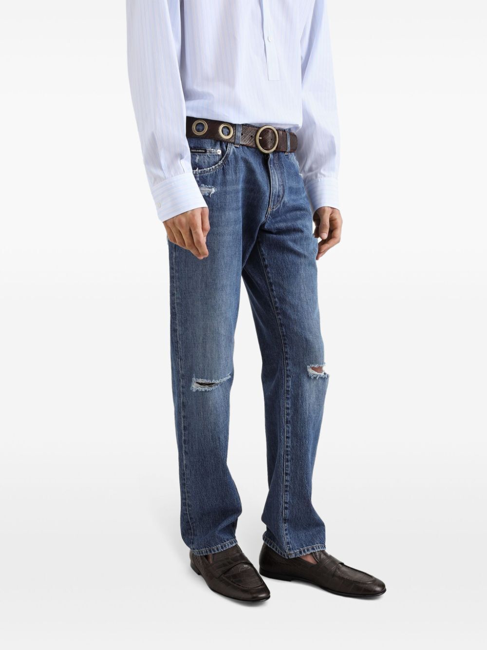 Dolce & Gabbana Men Classic Cotton Jeans With Tag With Abrasions DestGlow