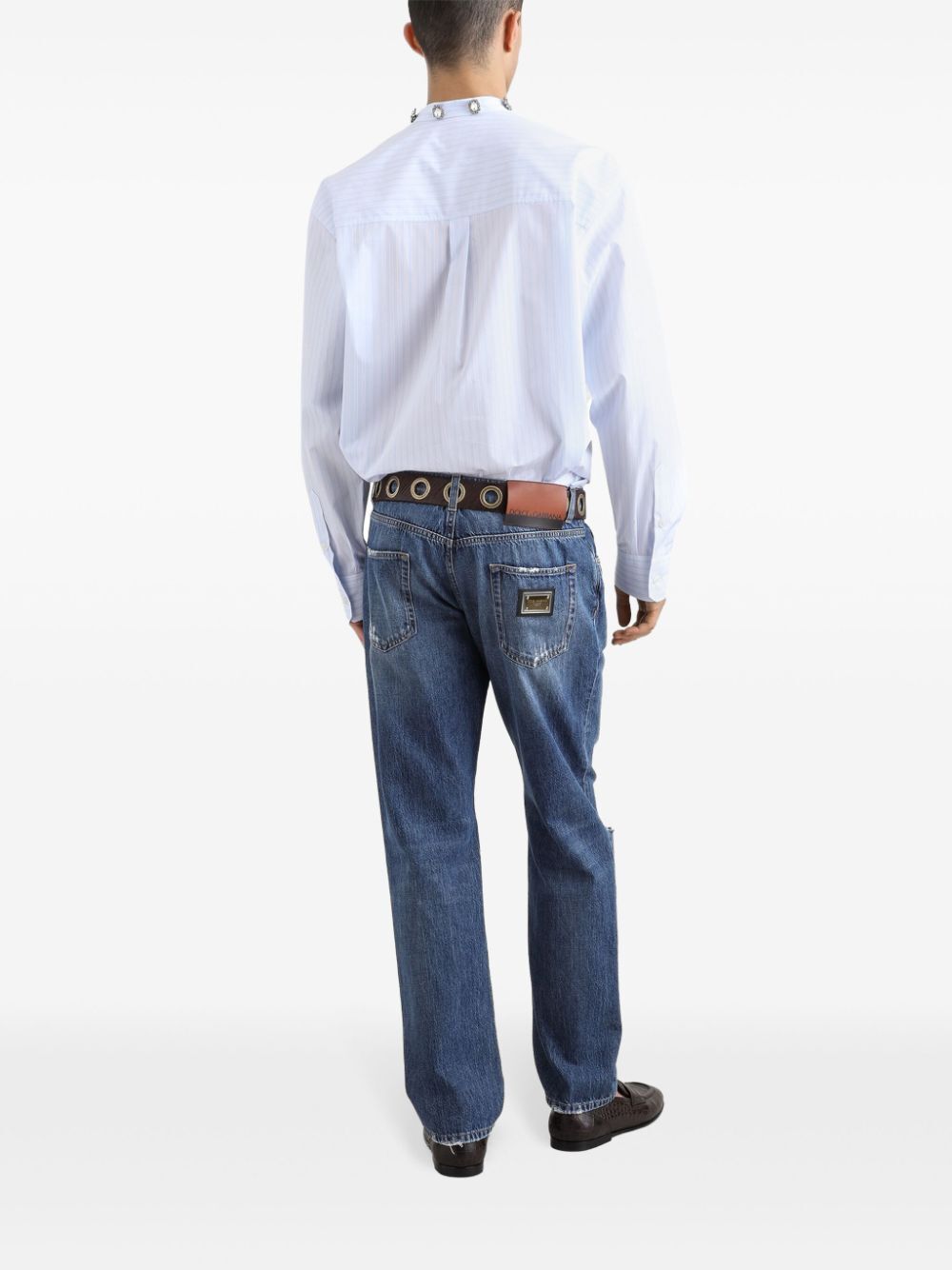 Dolce & Gabbana Men Classic Cotton Jeans With Tag With Abrasions DestGlow