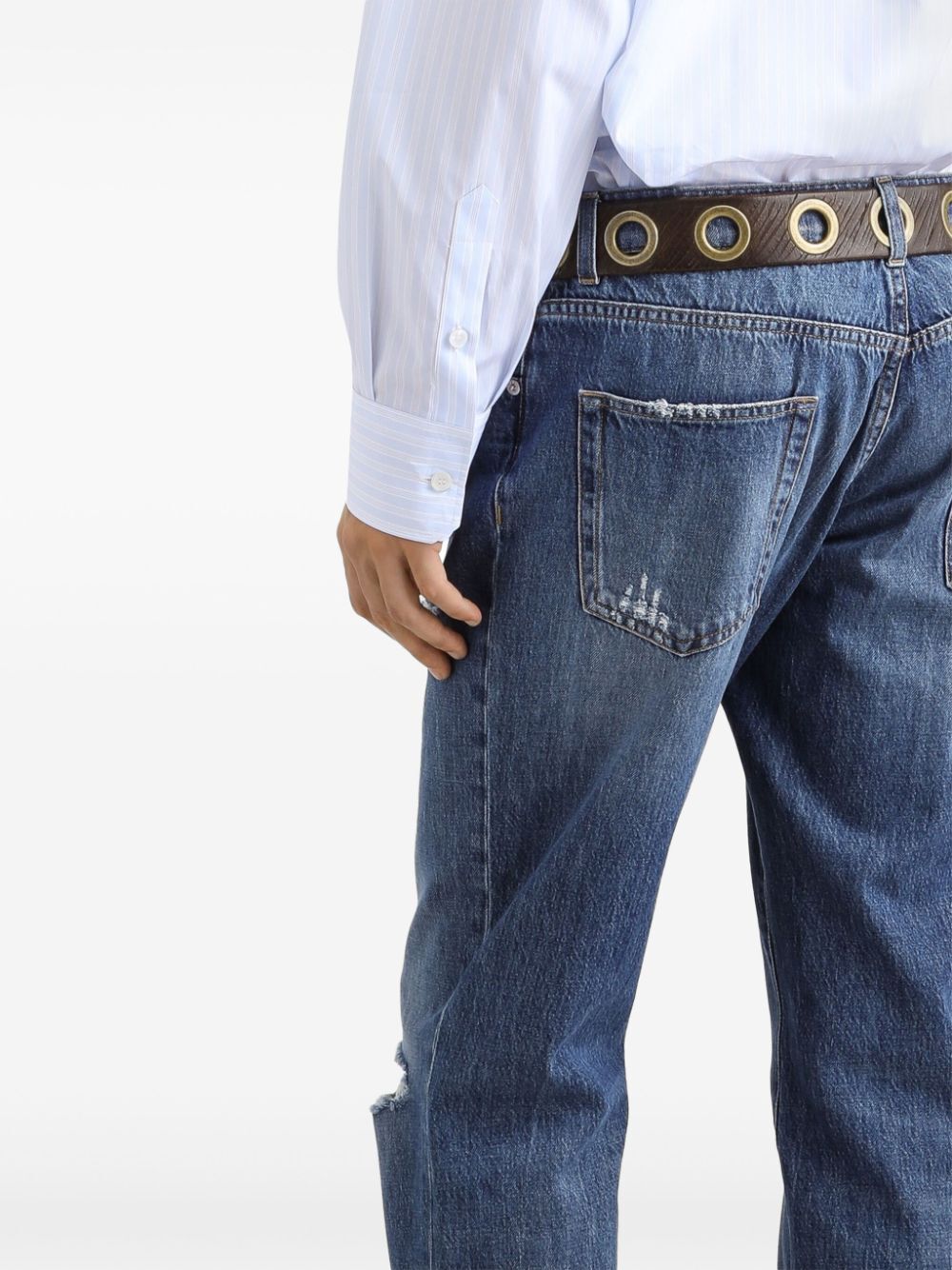 Dolce & Gabbana Men Classic Cotton Jeans With Tag With Abrasions DestGlow