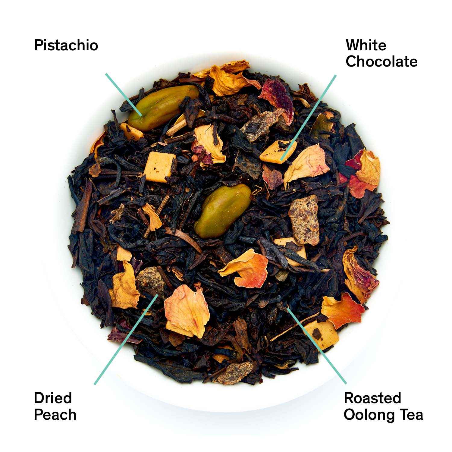 Dark Iris - Peach Pistachio Oolong Tea