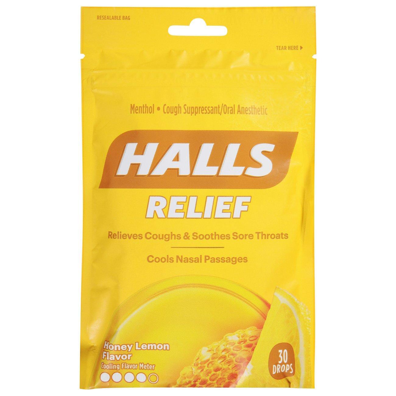 Halls Honey Lemon Flavor Cough & Throat Relief 30 Drops by Pasteur Pharmacy