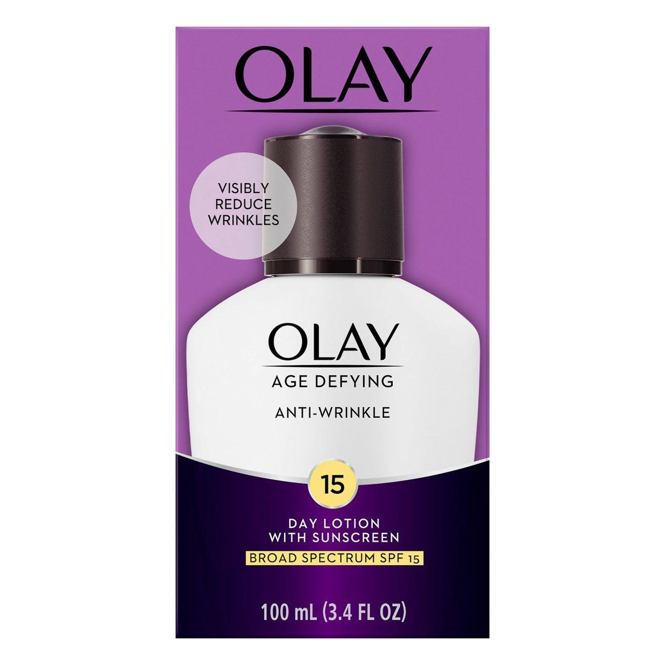 Olay Age Defying Anti-Wrinkle Day Face Lotion With Sunscreen SPF 15, 3.4 Fl Oz by Pasteur Pharmacy