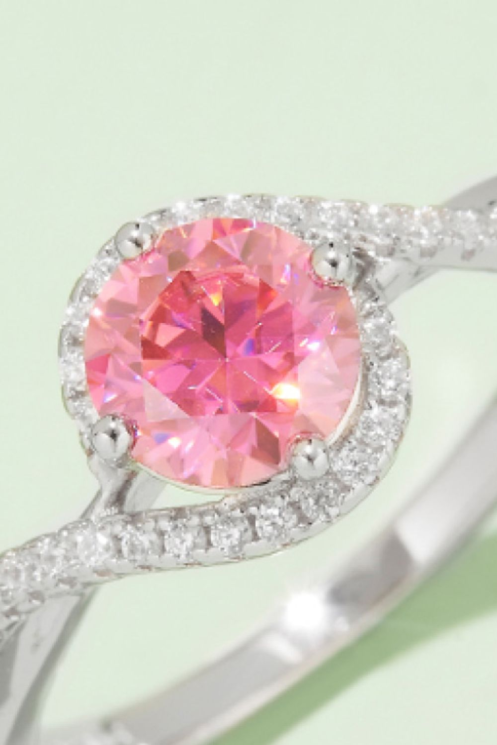 1 Carat Sparkala™ Contrast Platinum Over Pure Sterling Silver Ring (Yellow, Pink, or Blue) - DestGlow