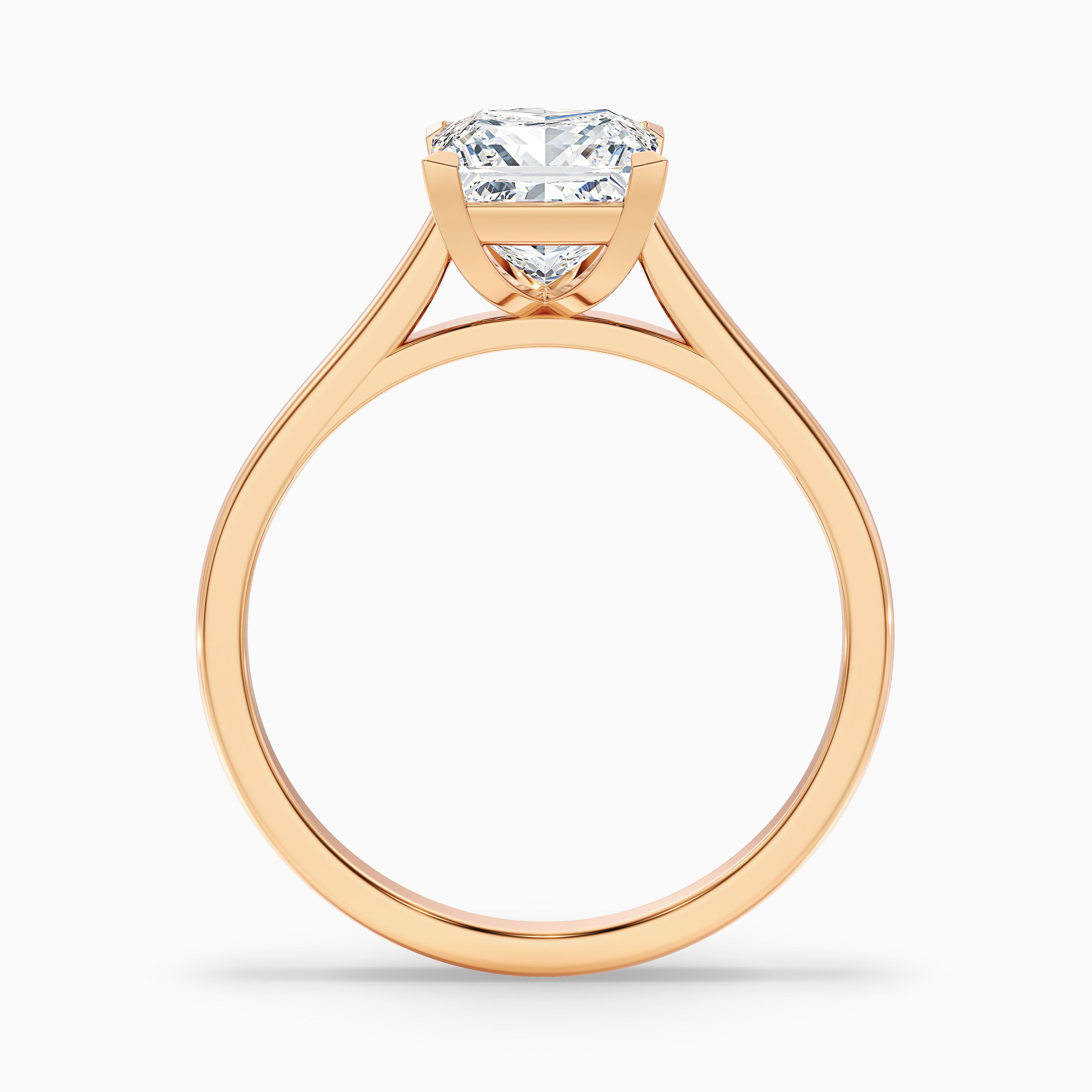 Frey 4 Carat Princess Cut Solitaire Lab Grown Diamond Ring in 18k White Gold