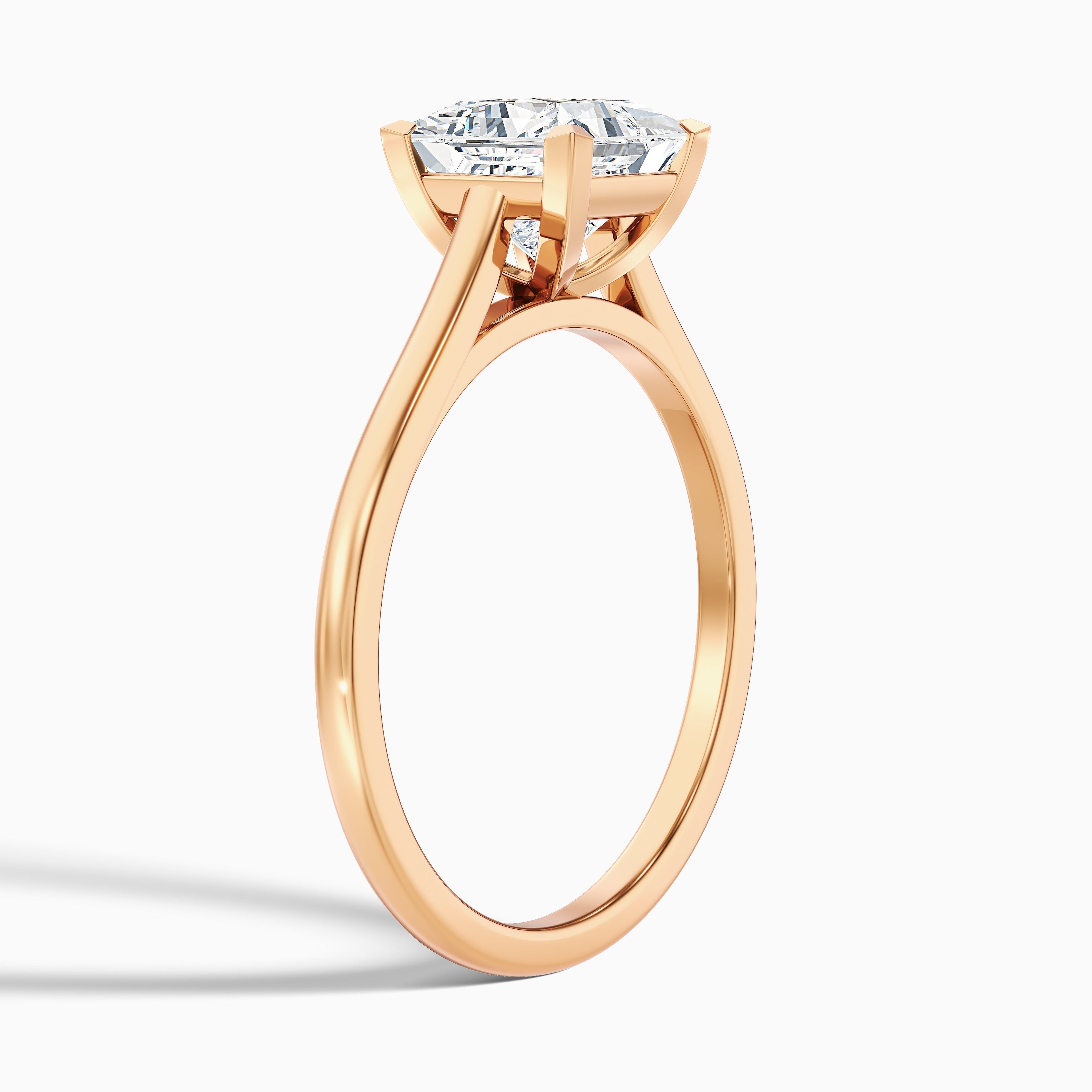 Frey 1.5 Carat Princess Cut Solitaire Lab Grown Diamond Ring in 14k Rose Gold DestGlow