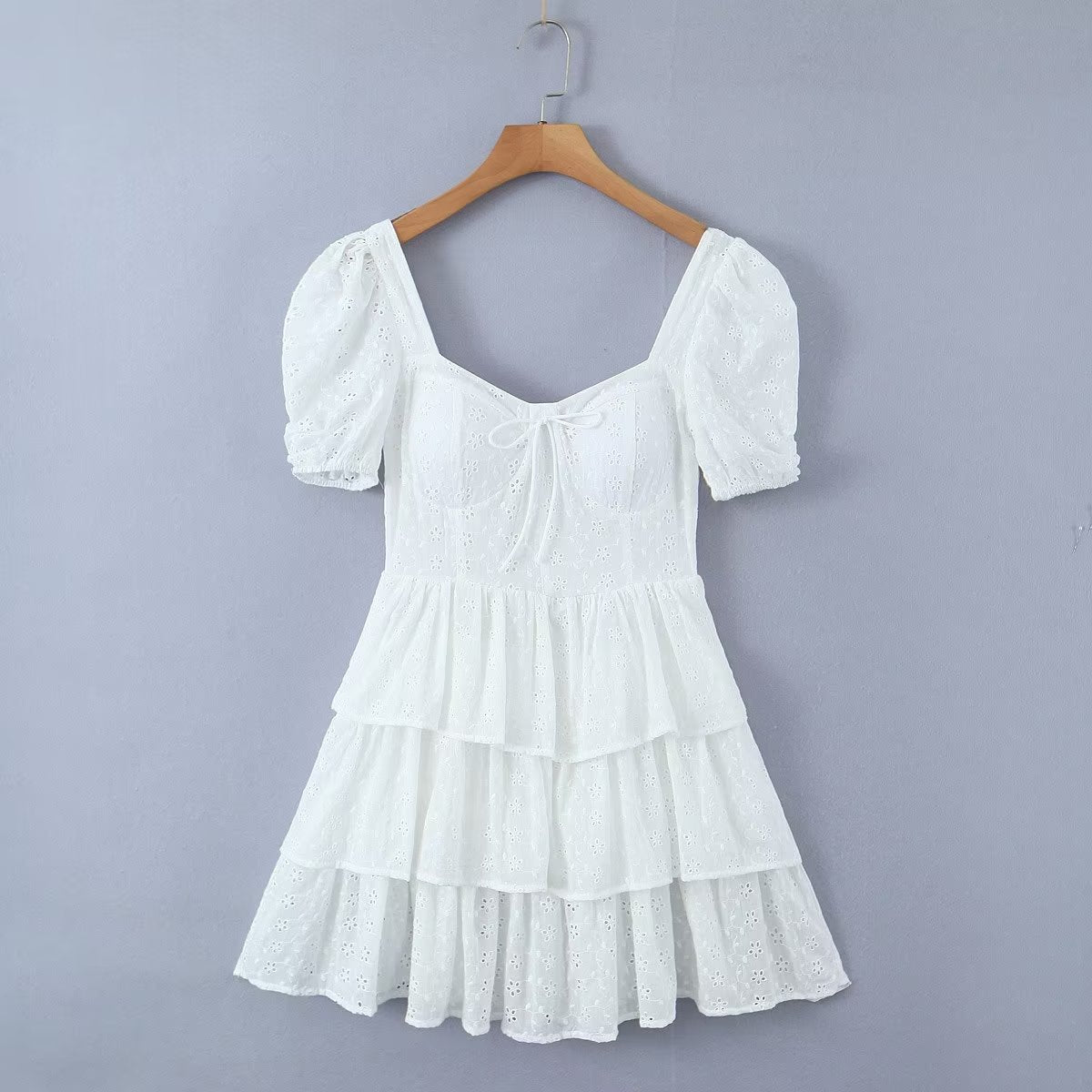 ThreeDimensional Boning Corset Embroidered Waist OnePiece Culotte Women Spring Summer Slimming Pleated Hollow Out Cutout Dress by Ragazza
