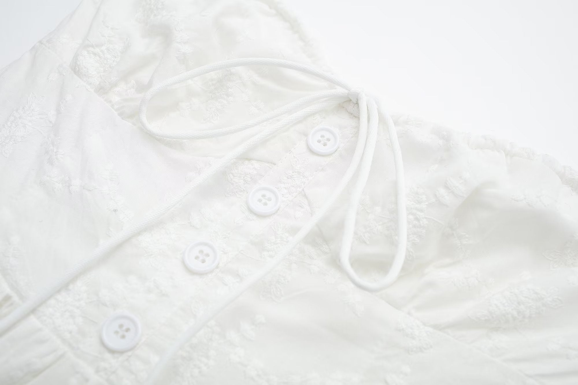 Pure Dignified White Dress Summer Lady Square Collar Mid Length Dress Women by Ragazza