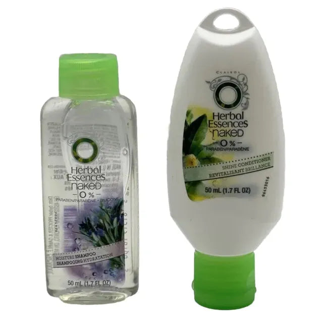 Herbal Essences Naked Moisture Shampoo And Shine Conditioner TRAVEL SIZE 1.7 Oz by Pasteur Pharmacy