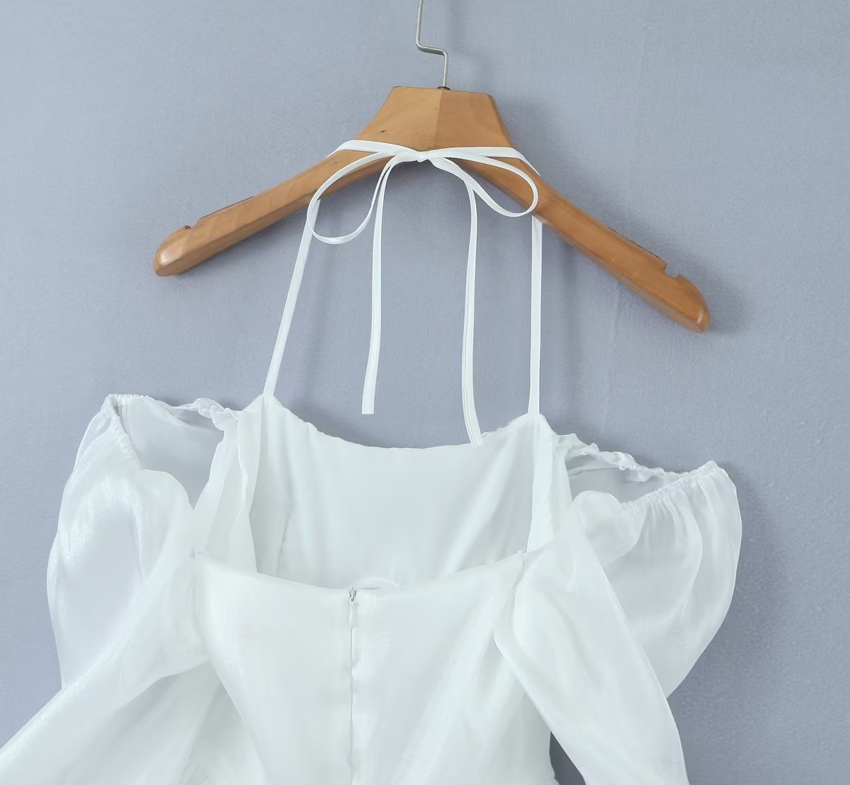 Women White Sexy Tulle Dress Summer Sexy Pleated Tube Top Cami Dress by Ragazza