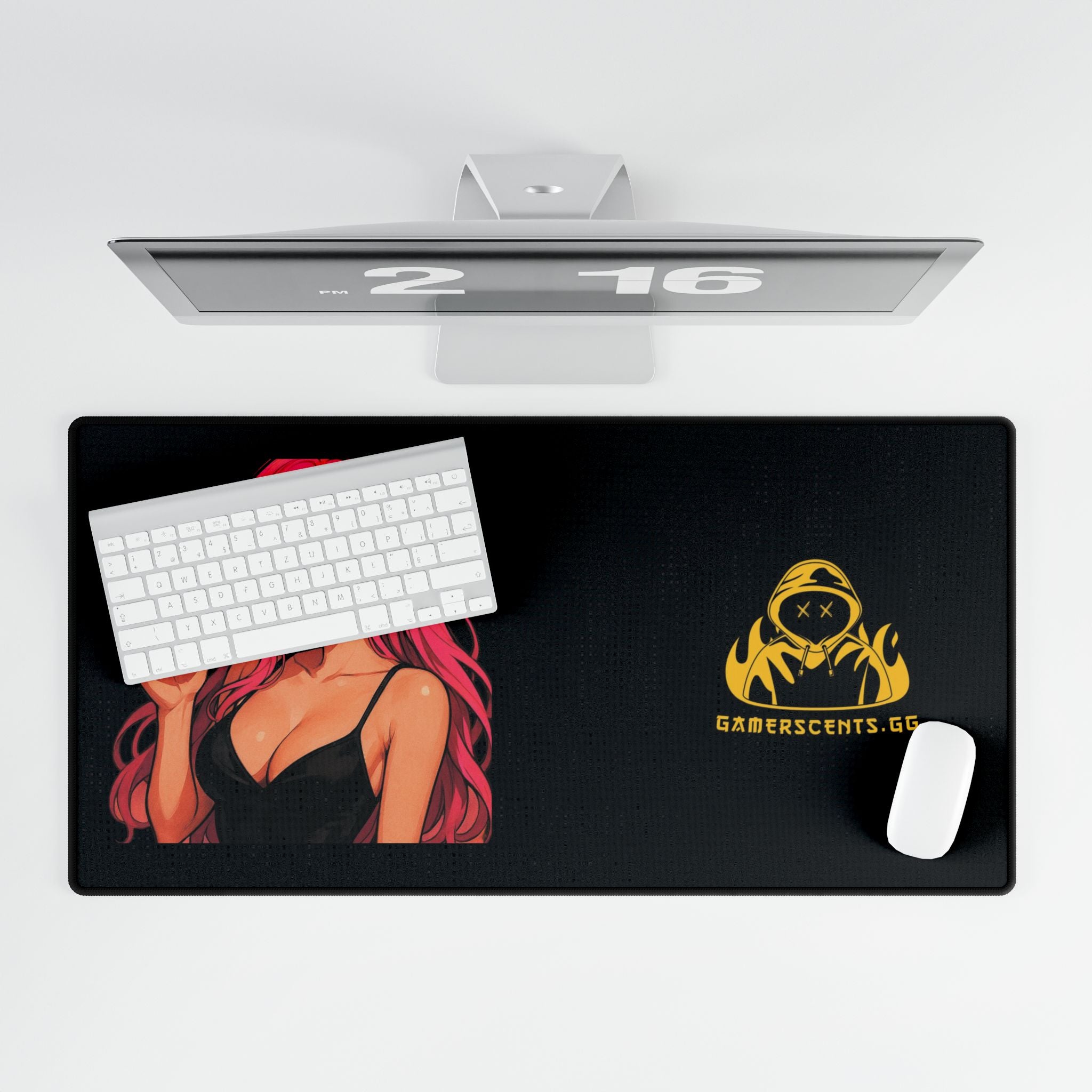 Anime Waifu Desk Mat, Gaming Mat, Keyboard and Mouse Pad, Perfect Gift for Gamers & Influencers
