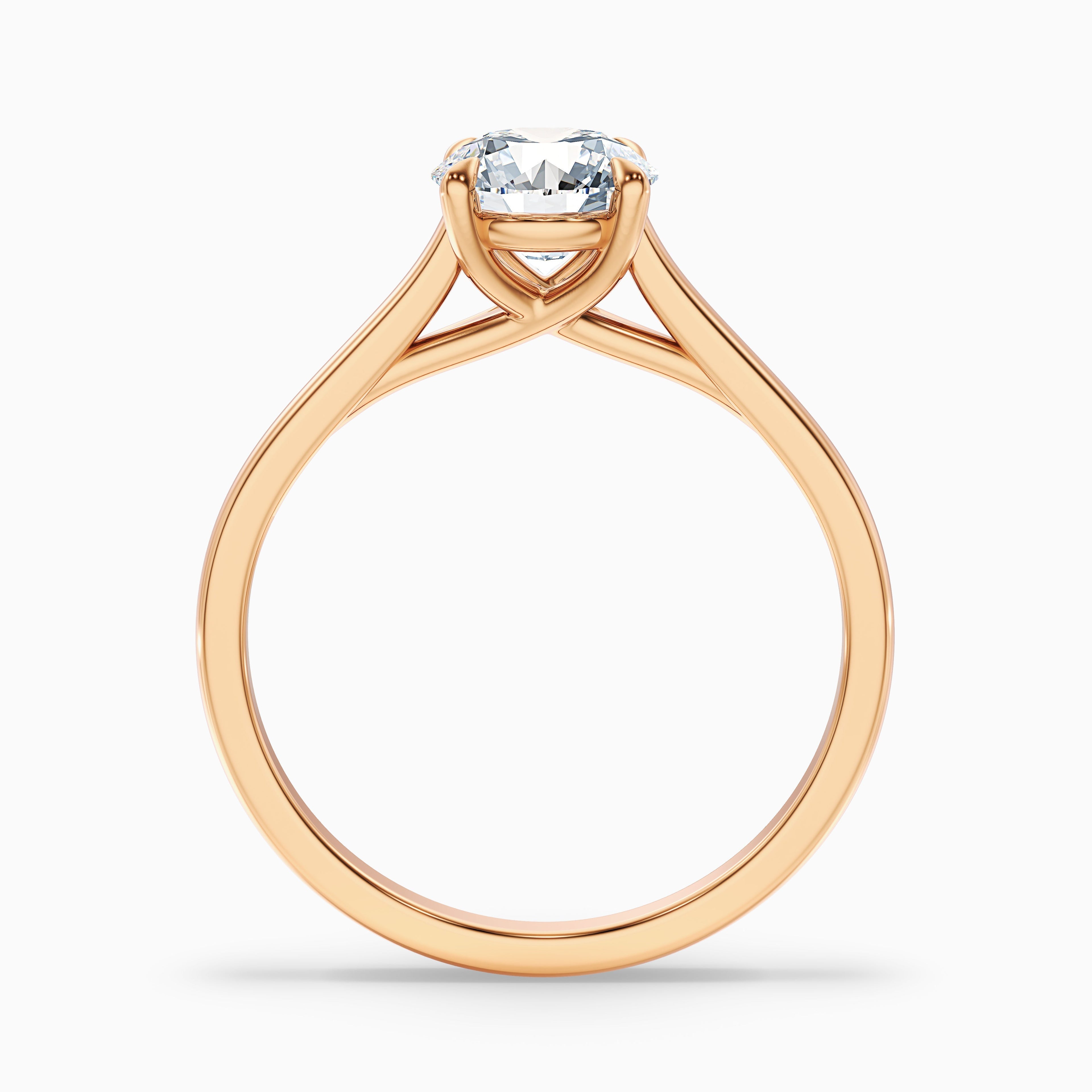 Zara 3 Carat Round Solitaire Moissanite Engagement Ring in 925 Sterling Silver