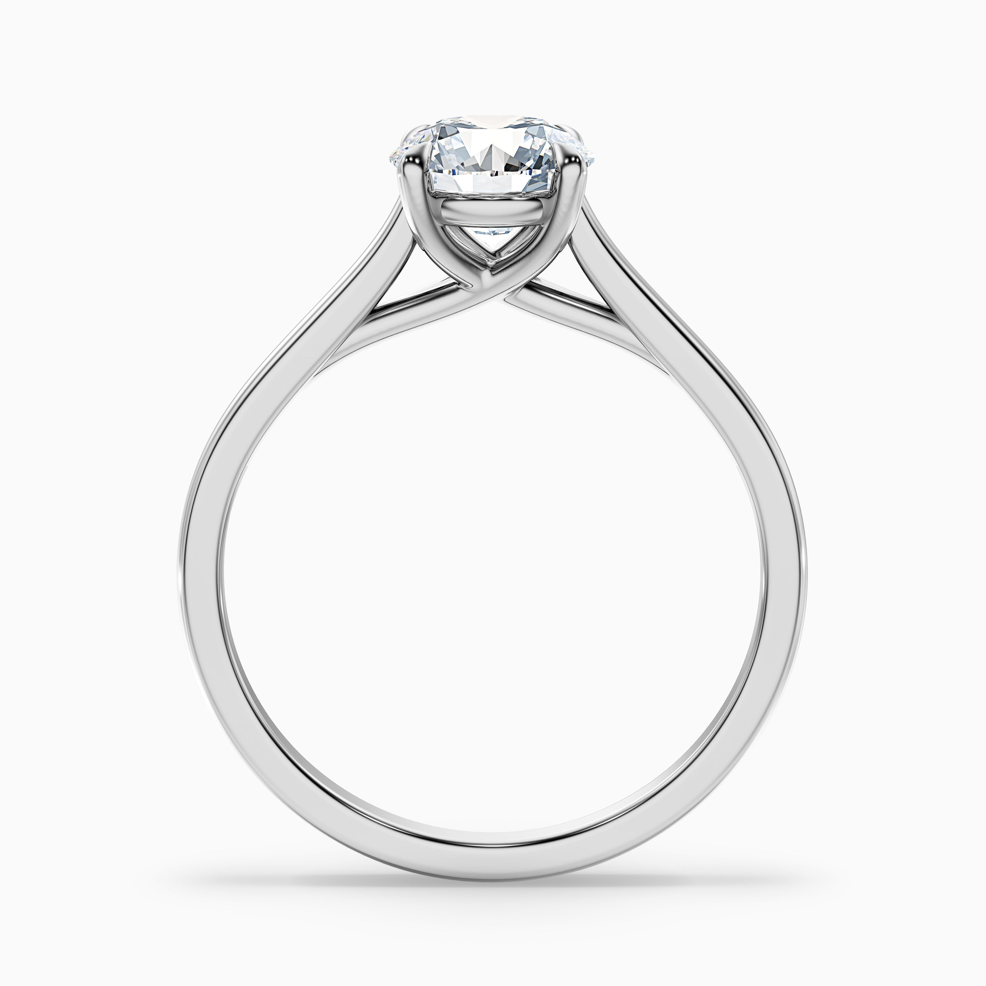 Elena 4 Carat Round Solitaire Lab Grown Diamond Ring in 18k Rose Gold