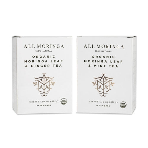 Miracle Tree's Organic Moringa Tea - Ginger Flavor, 25 Tea Bags