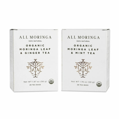 Miracle Tree's Organic Moringa Tea - Mint & Chamomile Flavor, 25 Tea Bags