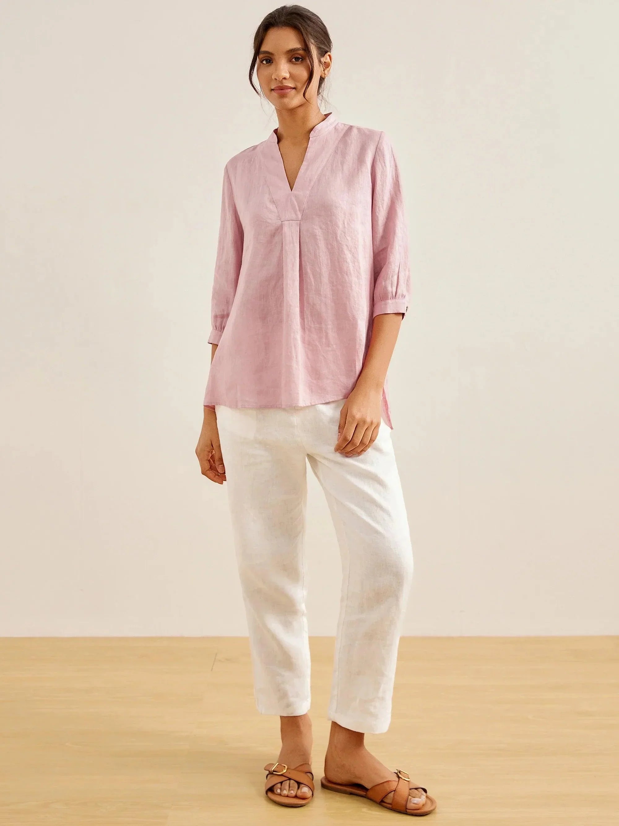 100% Linen Dress Shirt JOANNA DestGlow