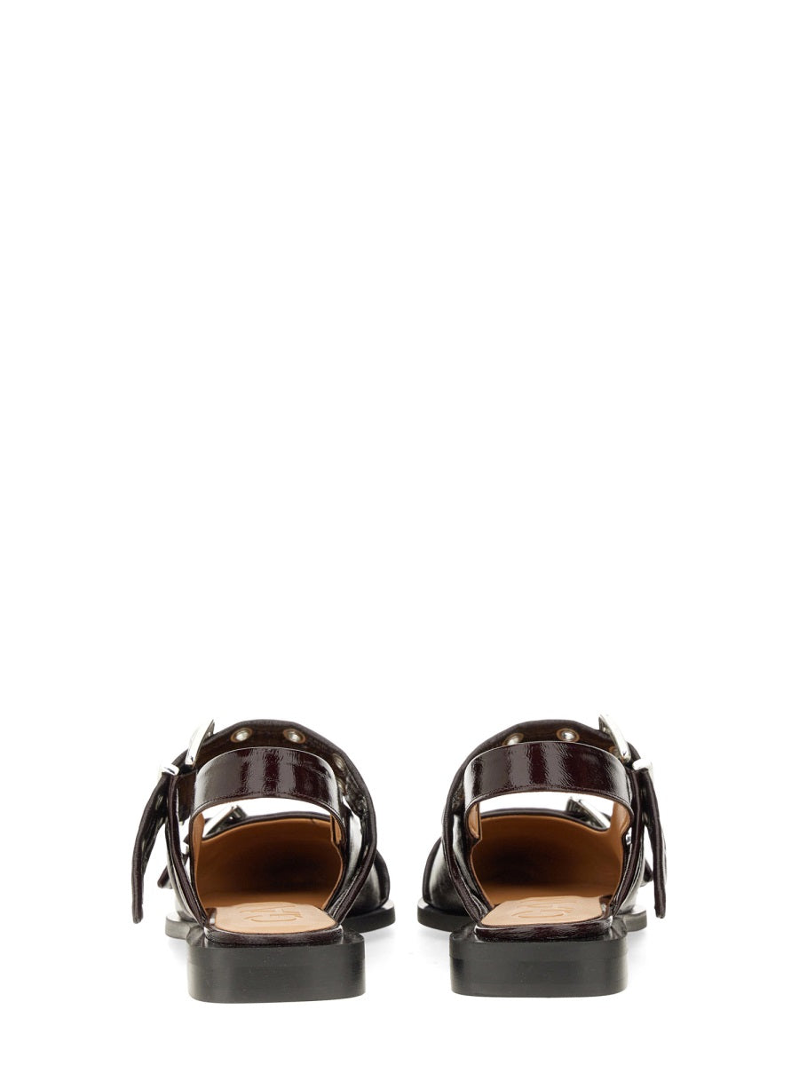 Ganni Women Ballerina Con Fibbia DestGlow