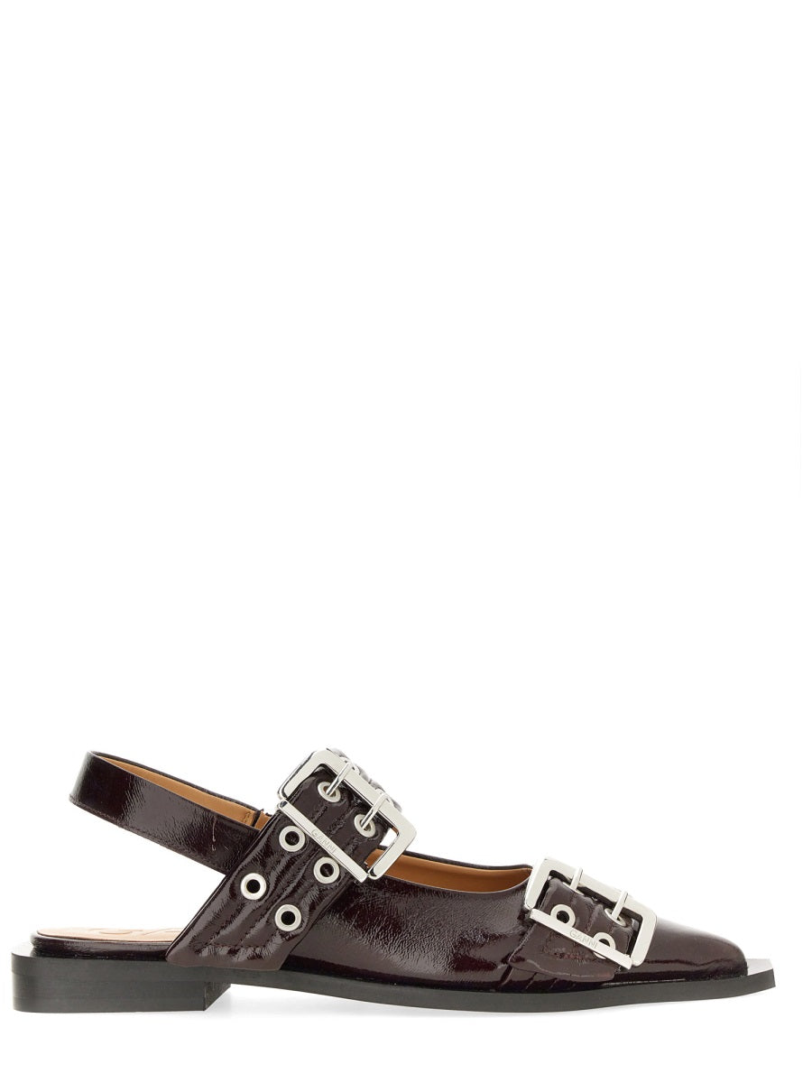 Ganni Women Ballerina Con Fibbia DestGlow