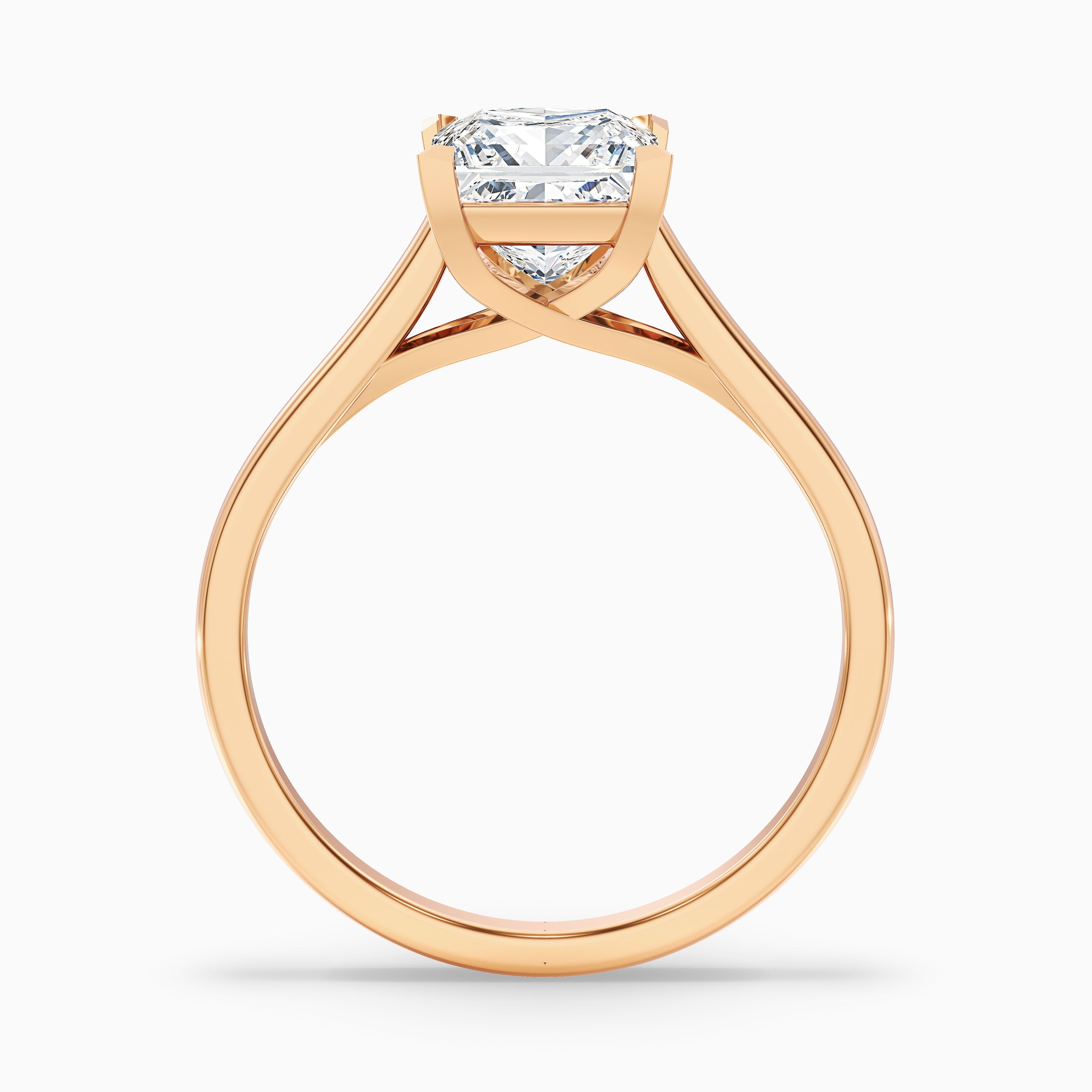 Kai 2 Carat Princess Cut Solitaire Moissanite Engagement Ring in 925 Sterling Silver