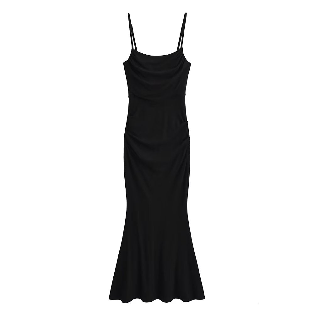 Sexy Sexy Pleated Boning Corset Strap Dress Summer Waisted Slim Fit Package Hip Dress by Ragazza
