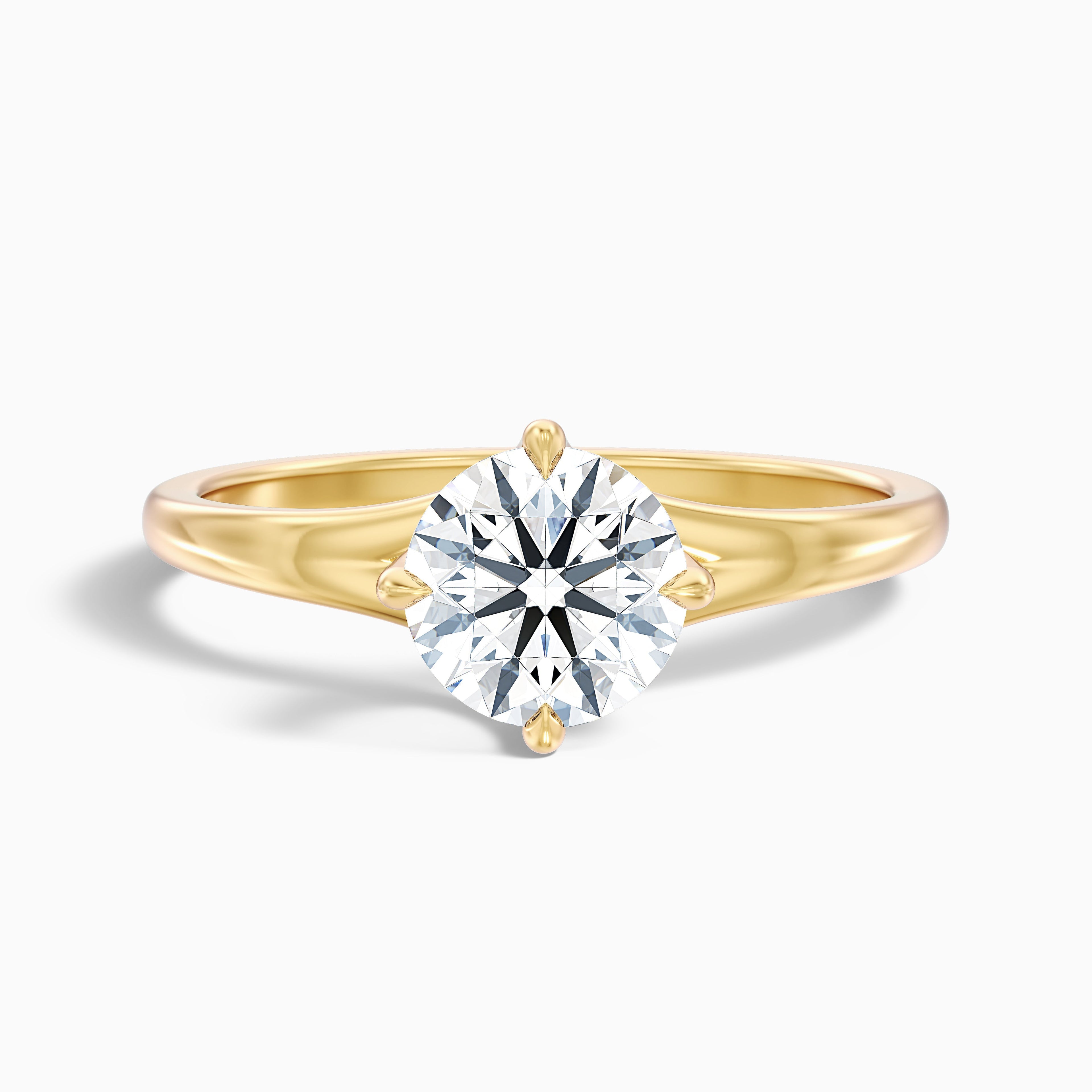 Joy 4 Carat Round Cut Solitaire Moissanite Engagement Ring in Platinum