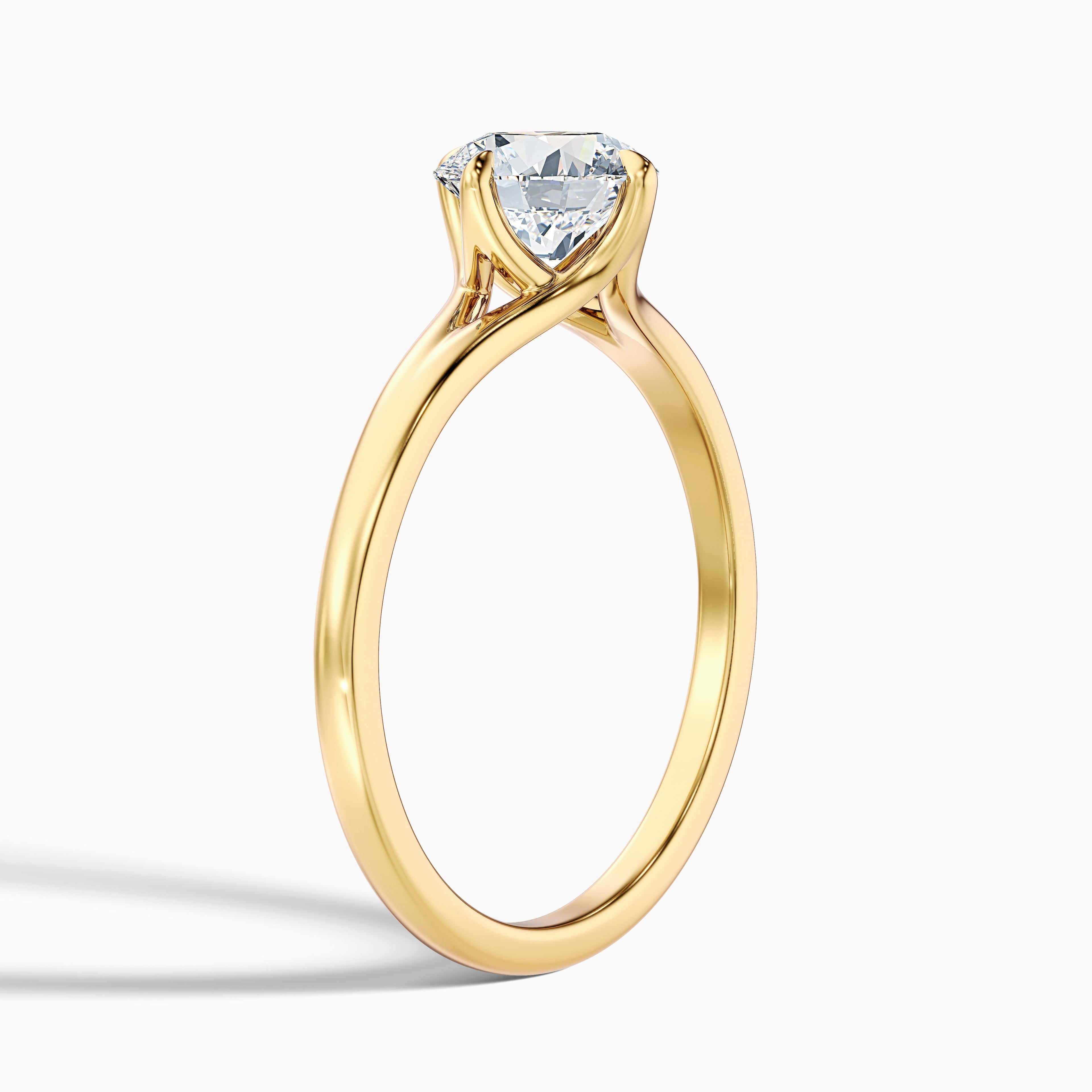 Joy 1.5 Carat Round Cut Solitaire Moissanite Engagement Ring in Platinum