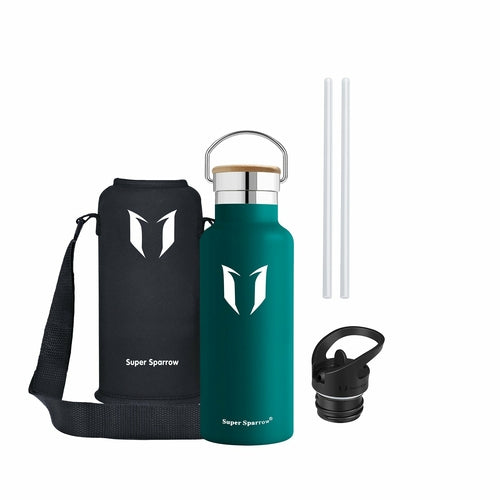 Insulated Stainless Steel Water Bottle - 17oz/500ml Double Wall Vacuum Flask