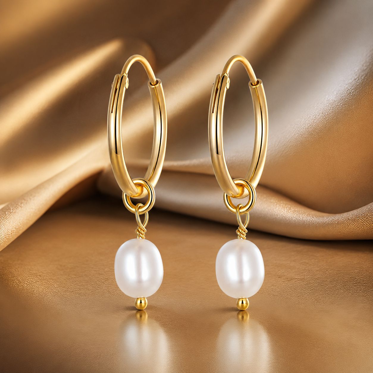 925 Sterling Silver Baroque Pearl Earrings for Women DestGlow