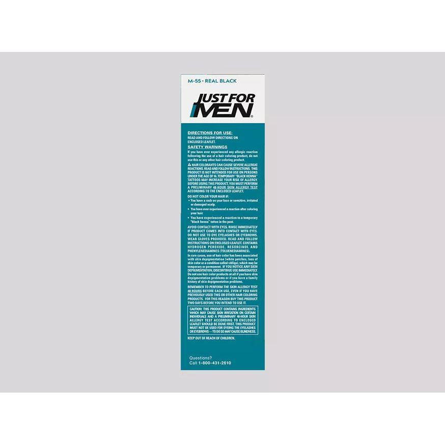Just For Men Brush-In Color Gel for Mustache & Beard, Real Black M-55 / 0.5 Oz by Pasteur Pharmacy