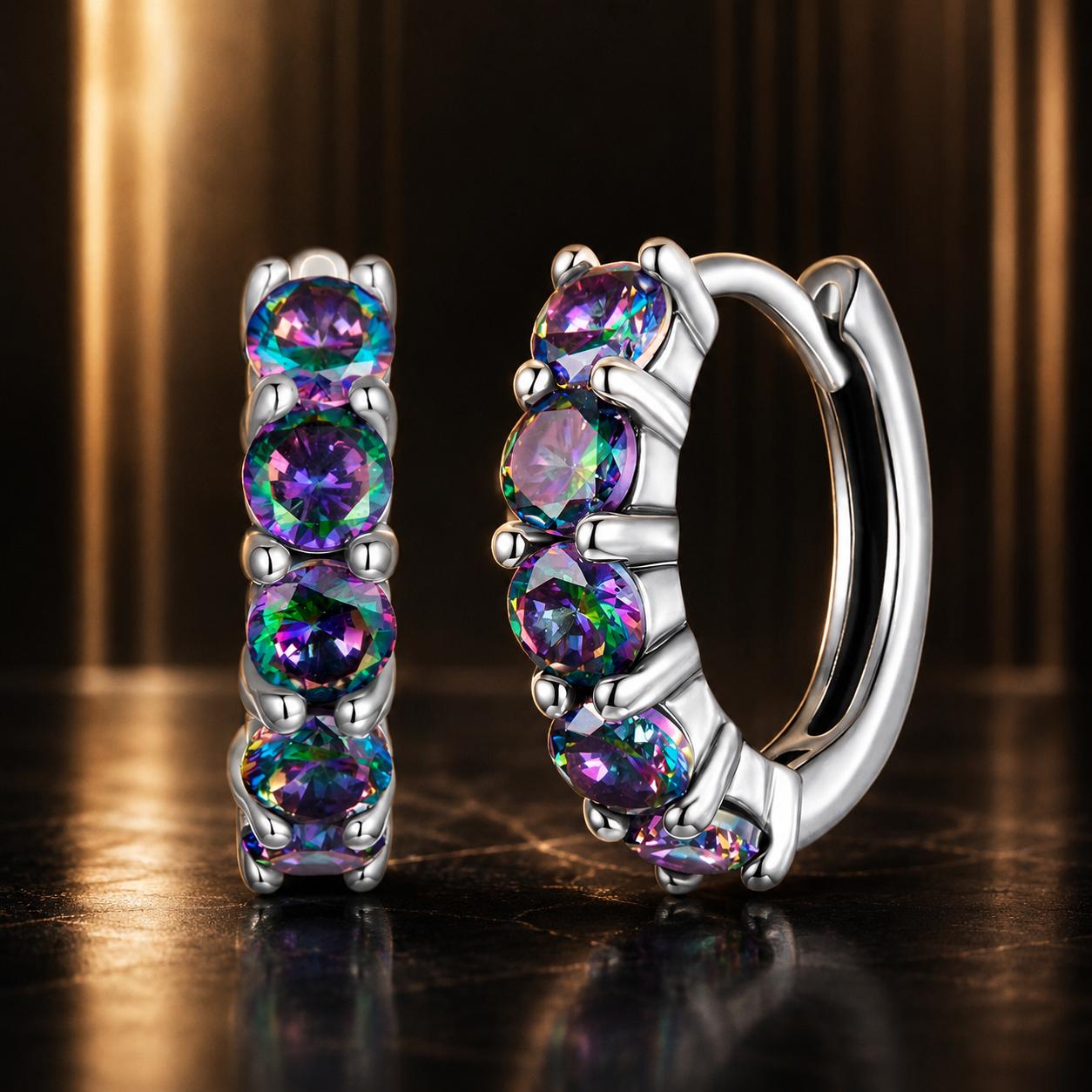 925 Sterling Silver Earrings with Pavé Setting CZ in Oxidized Finish for Women DestGlow