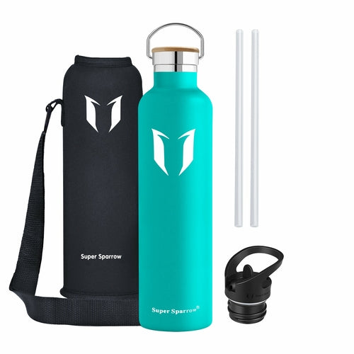 Insulated Stainless Steel Water Bottle 32oz - Double Wall Vacuum Insulated, BPA Free, Leak Proof