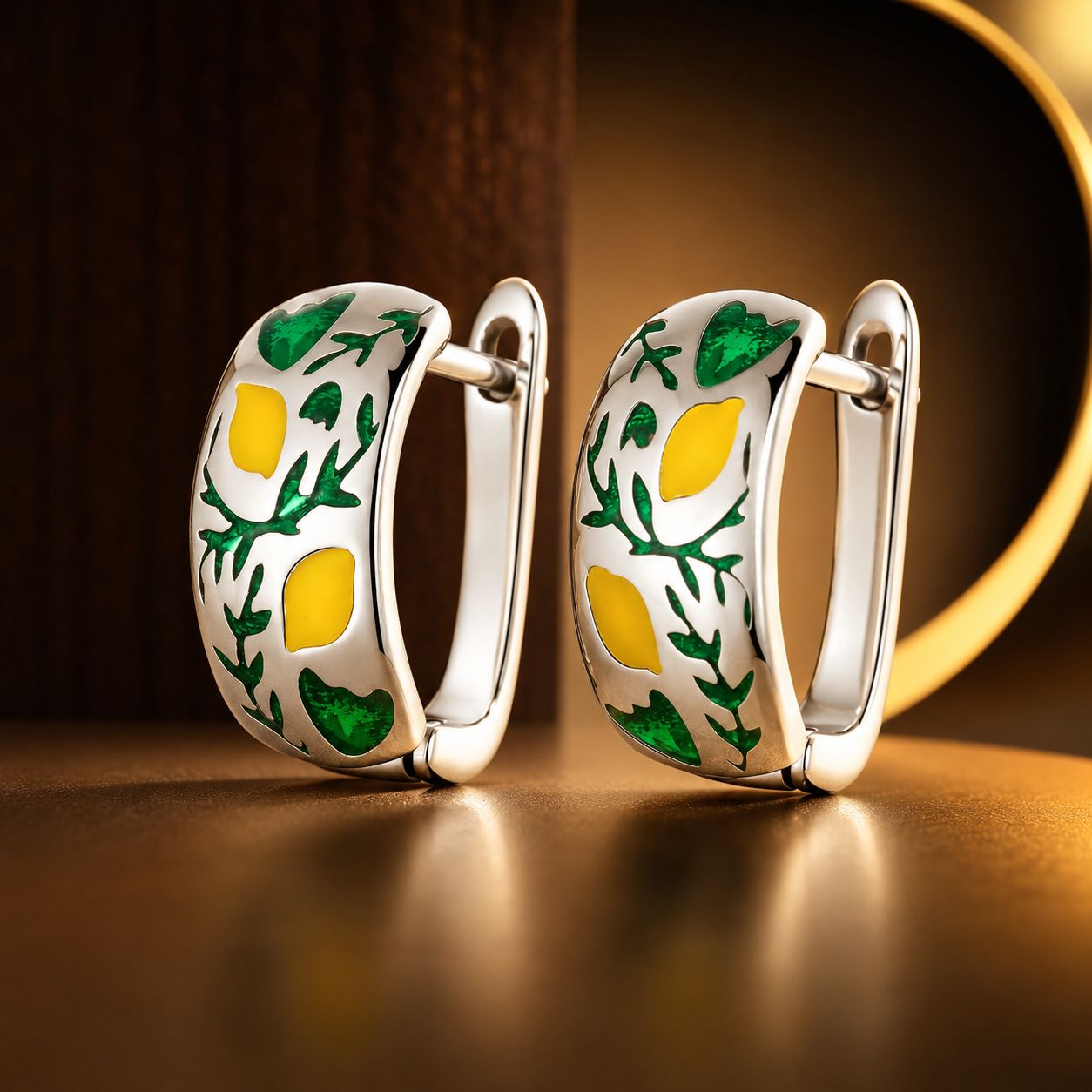 925 Sterling Silver Earrings for Women - Enamel Process - Oxidized Silver - 1.4x0.6 cm DestGlow
