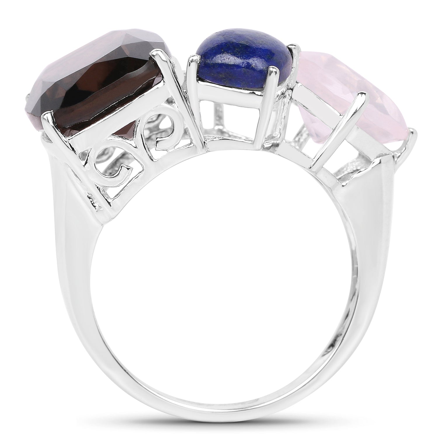 7.51 Carat Genuine Multi Stone .925 Sterling Silver Ring by Bids.com