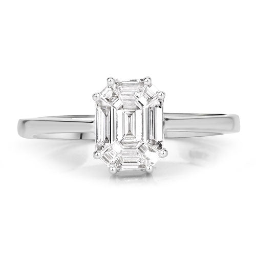 0.48 Carat Genuine White Diamond 18K White Gold Ring by Bids.com