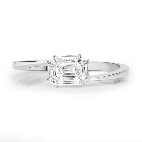 0.33 Carat Genuine White Diamond 18K White Gold Ring (F-G Color, VVS-VS Clarity) by Bids.com