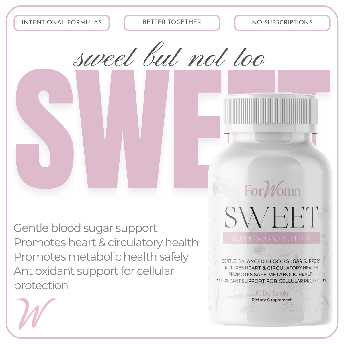Sweet Blood Sugar Support Supplement by ForWomn | Women&