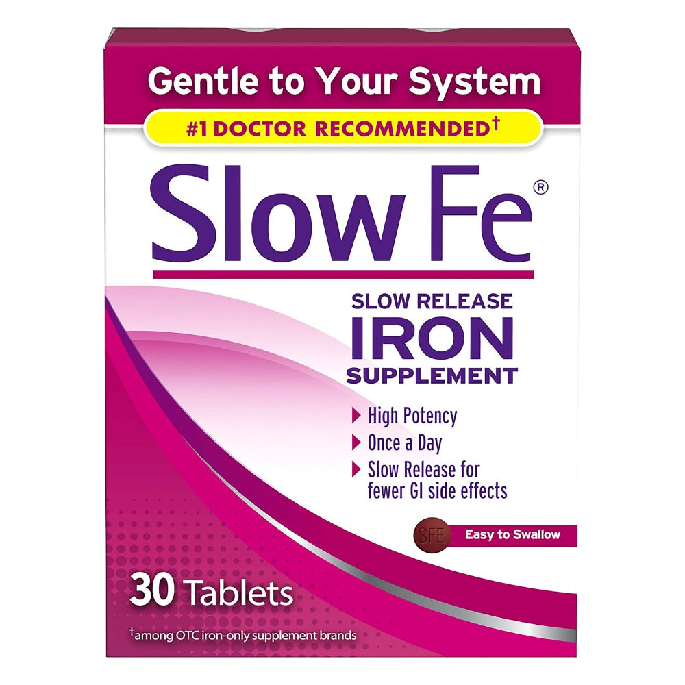 Slow Fe Slow Release Iron Supplement 45Mg Tablets 30Ct by Pasteur Pharmacy