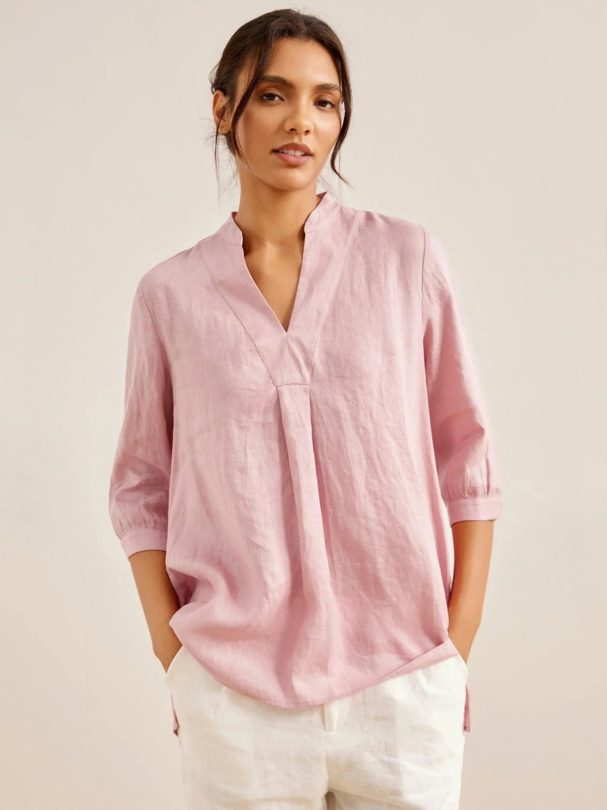 100% Linen Dress Shirt JOANNA DestGlow