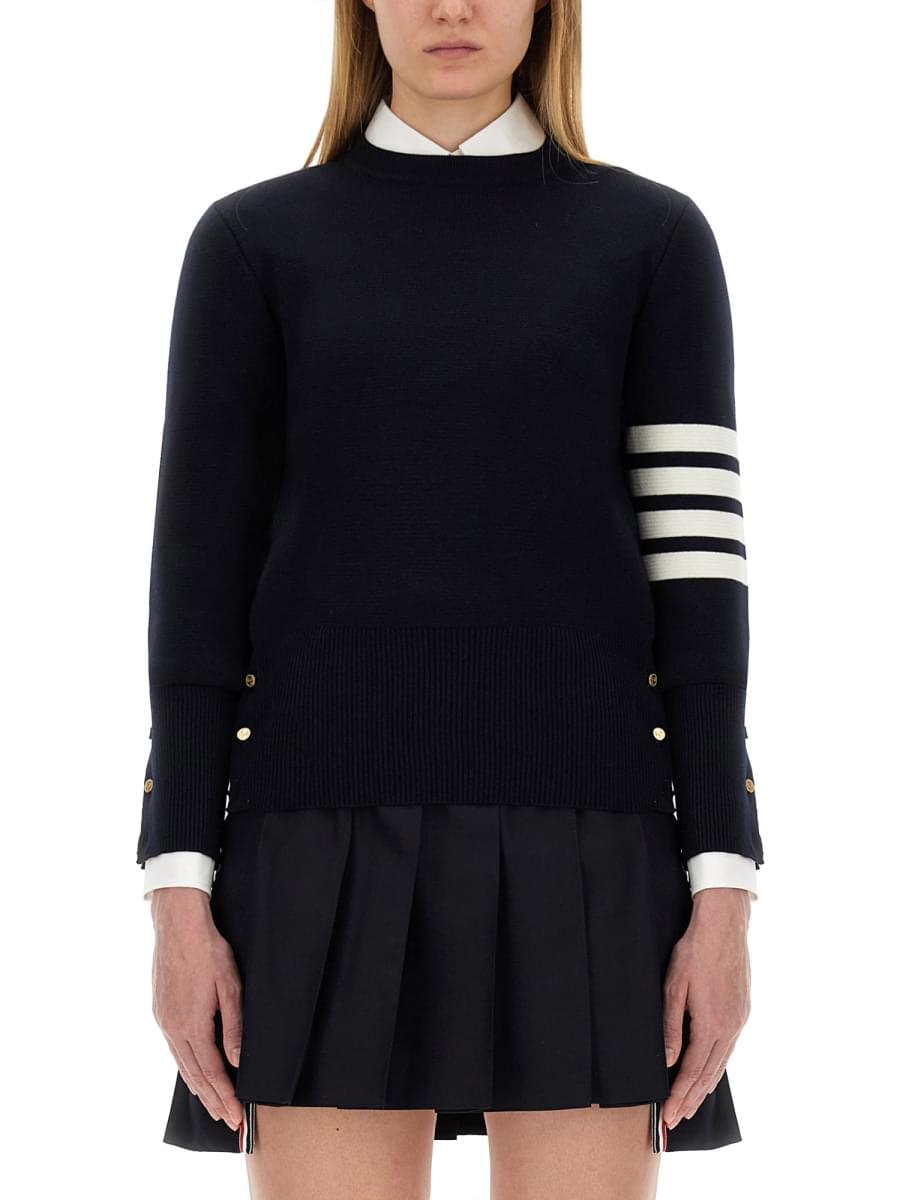 Thom Browne Women Milano Stitch Jersey With 4 Bars DestGlow