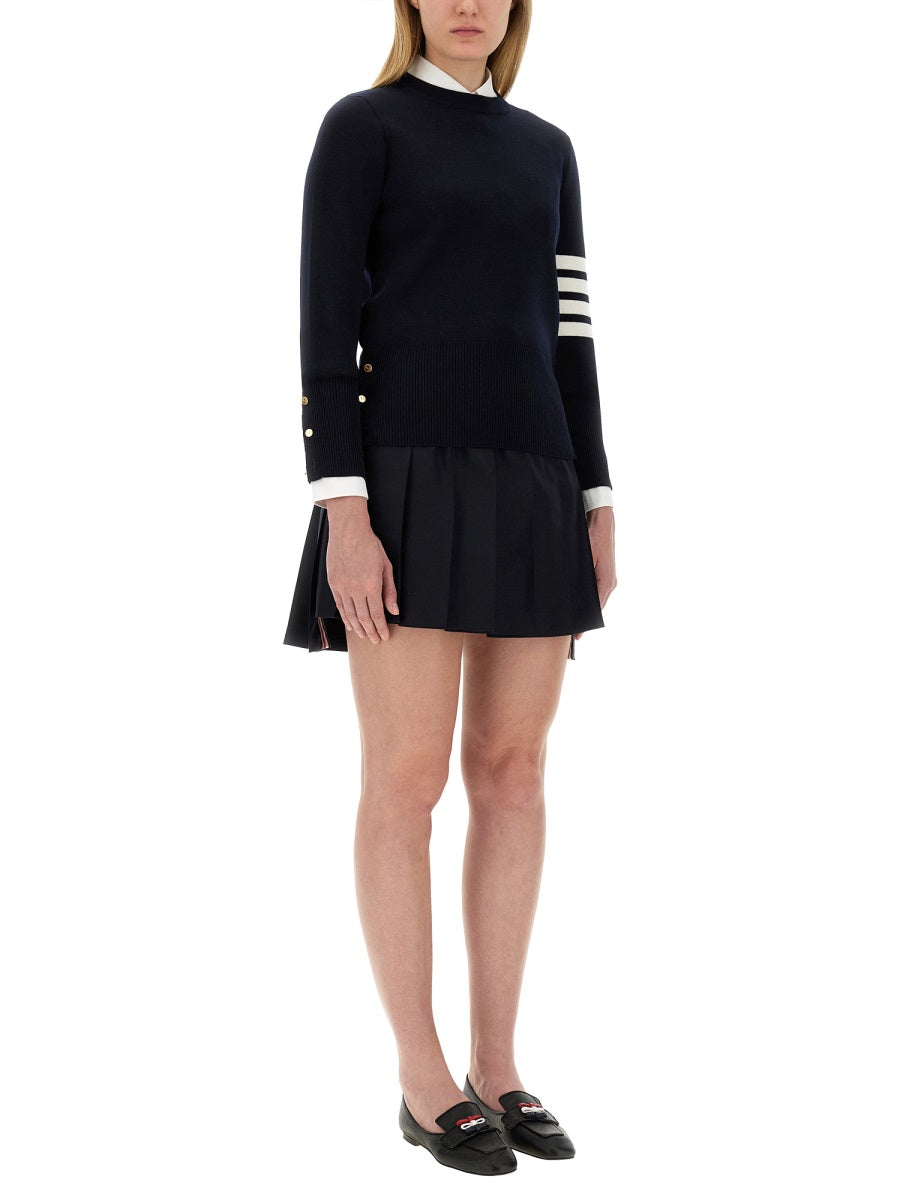 Thom Browne Women Milano Stitch Jersey With 4 Bars DestGlow