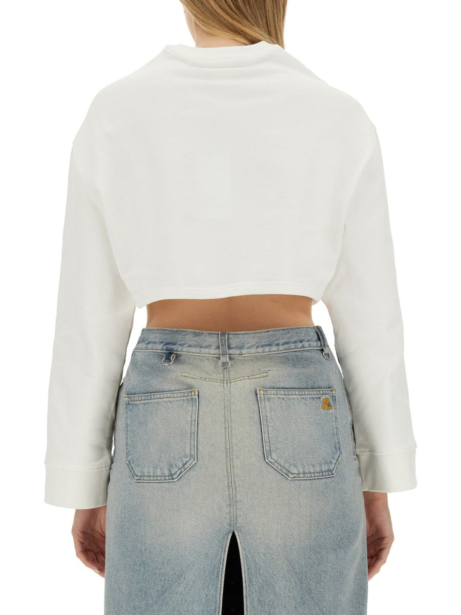 Courreges Women Cropped Sweatshirt DestGlow