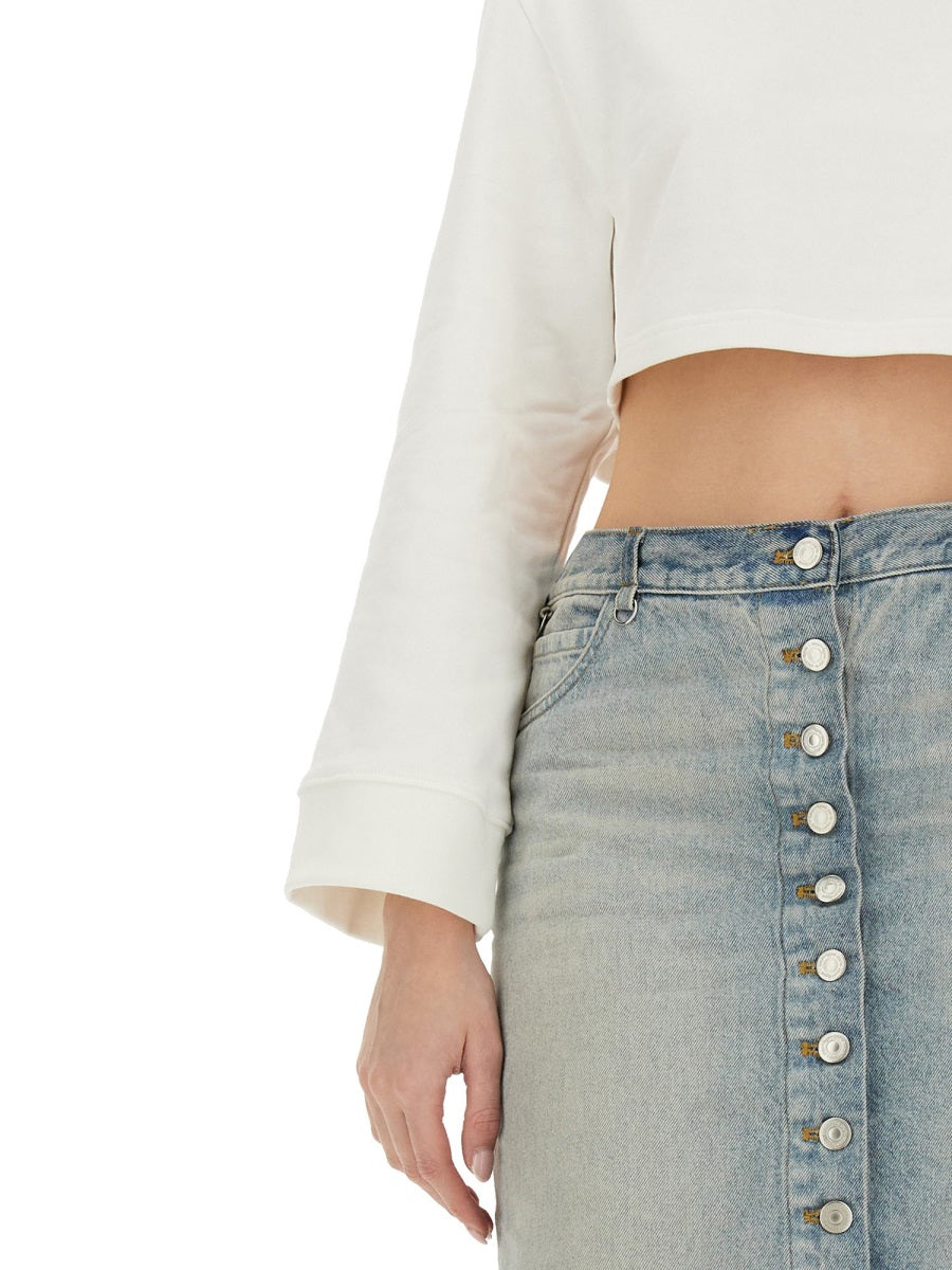 Courreges Women Cropped Sweatshirt DestGlow