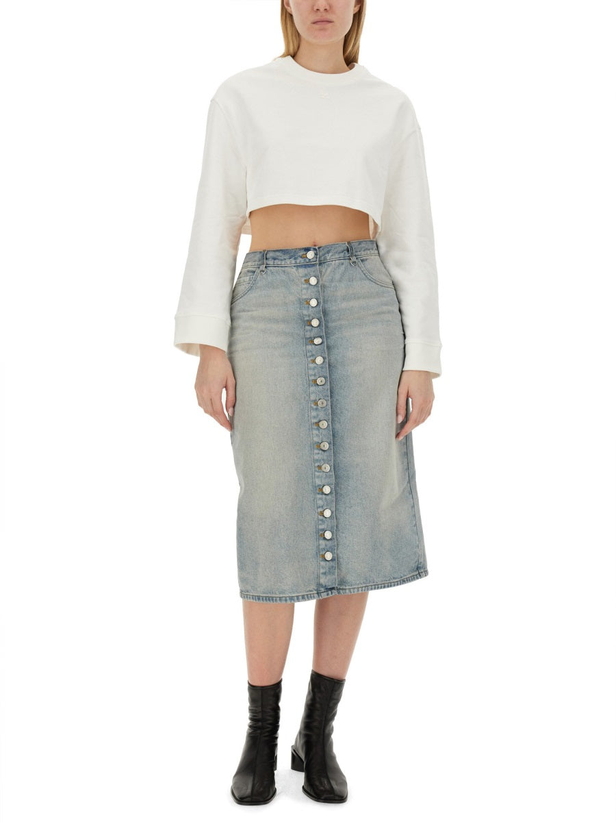 Courreges Women Cropped Sweatshirt DestGlow