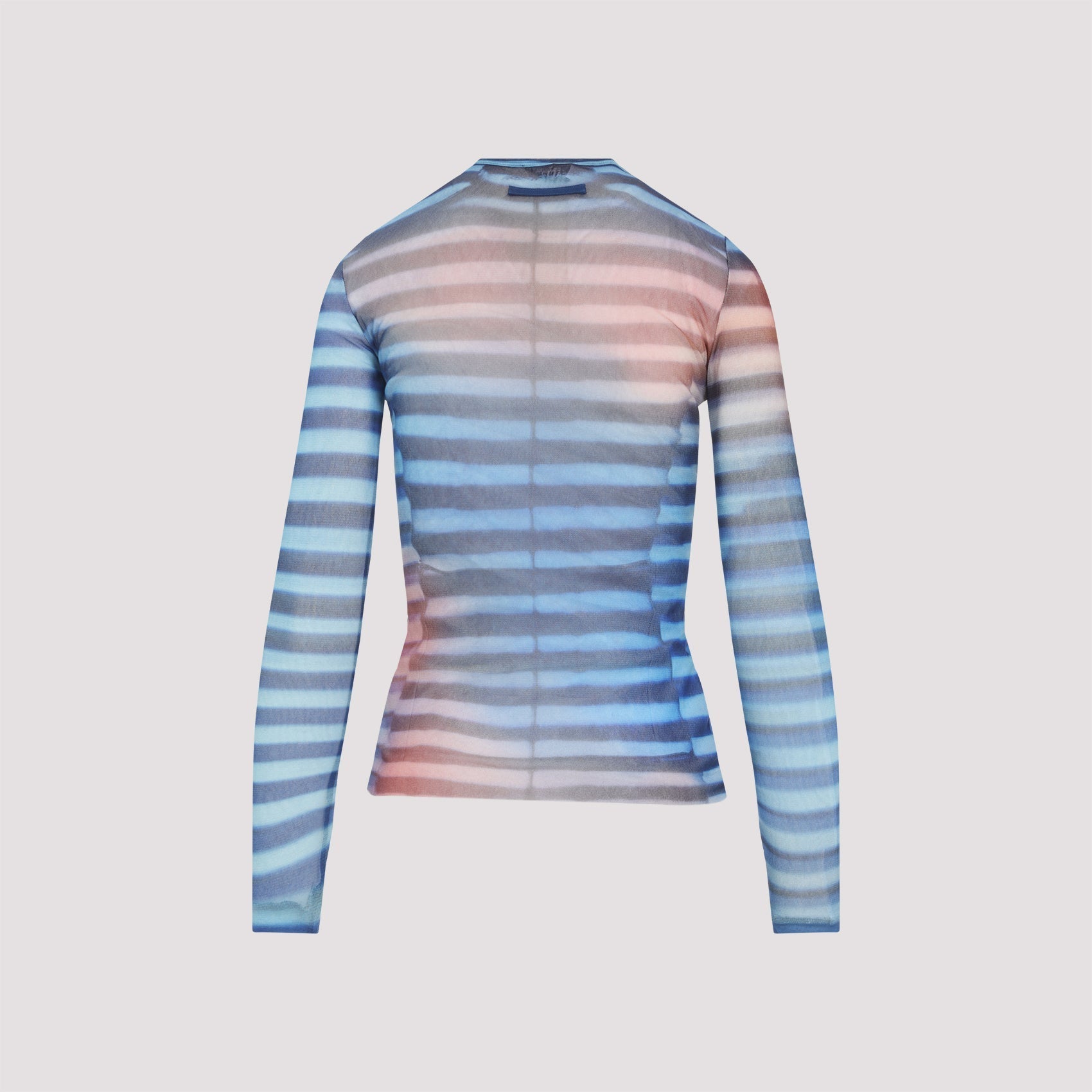 Jean Paul Gaultier Mesh Printed "Air" Long Sleeves Top Women DestGlow