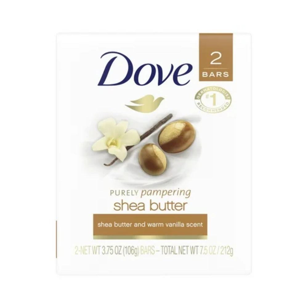 Dove Purely Pampering Shea Butter Soap 2 x (3.75 oz) DestGlow