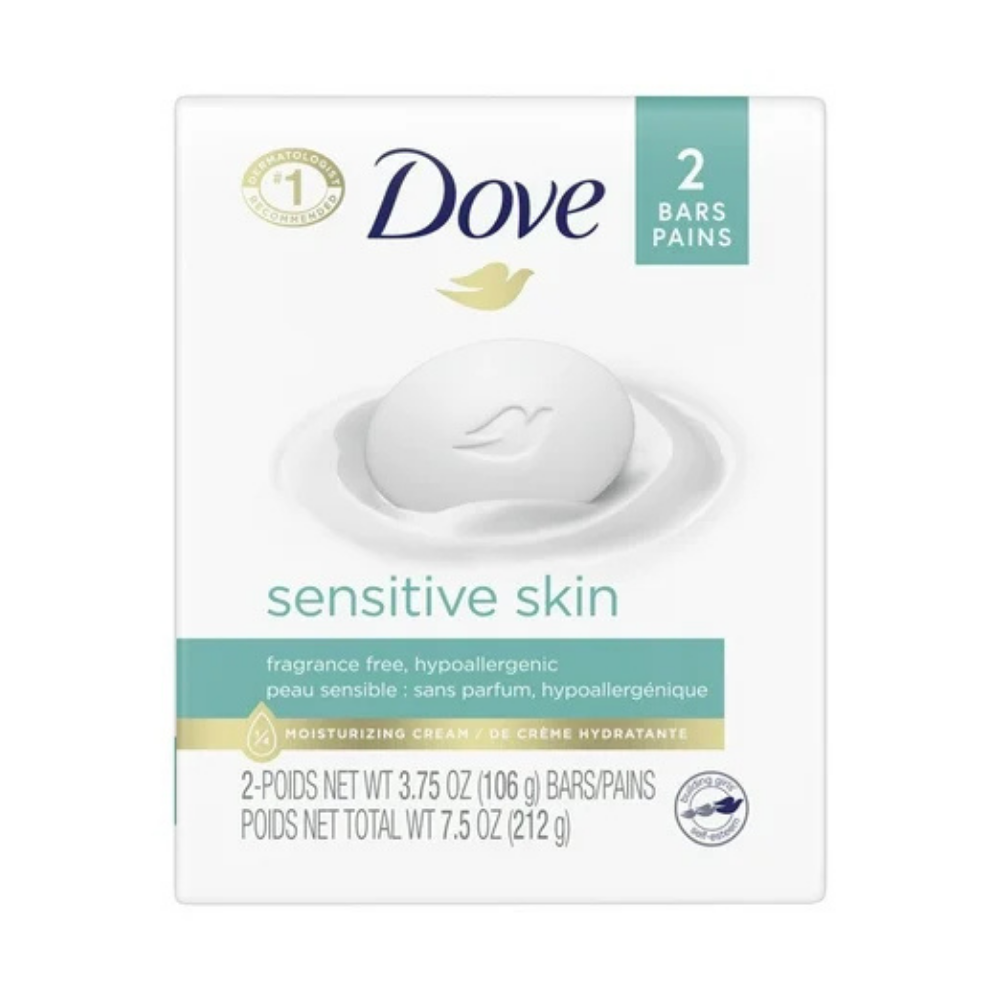Dove Sensitive Skin Soap 2 x (3.75 oz) DestGlow