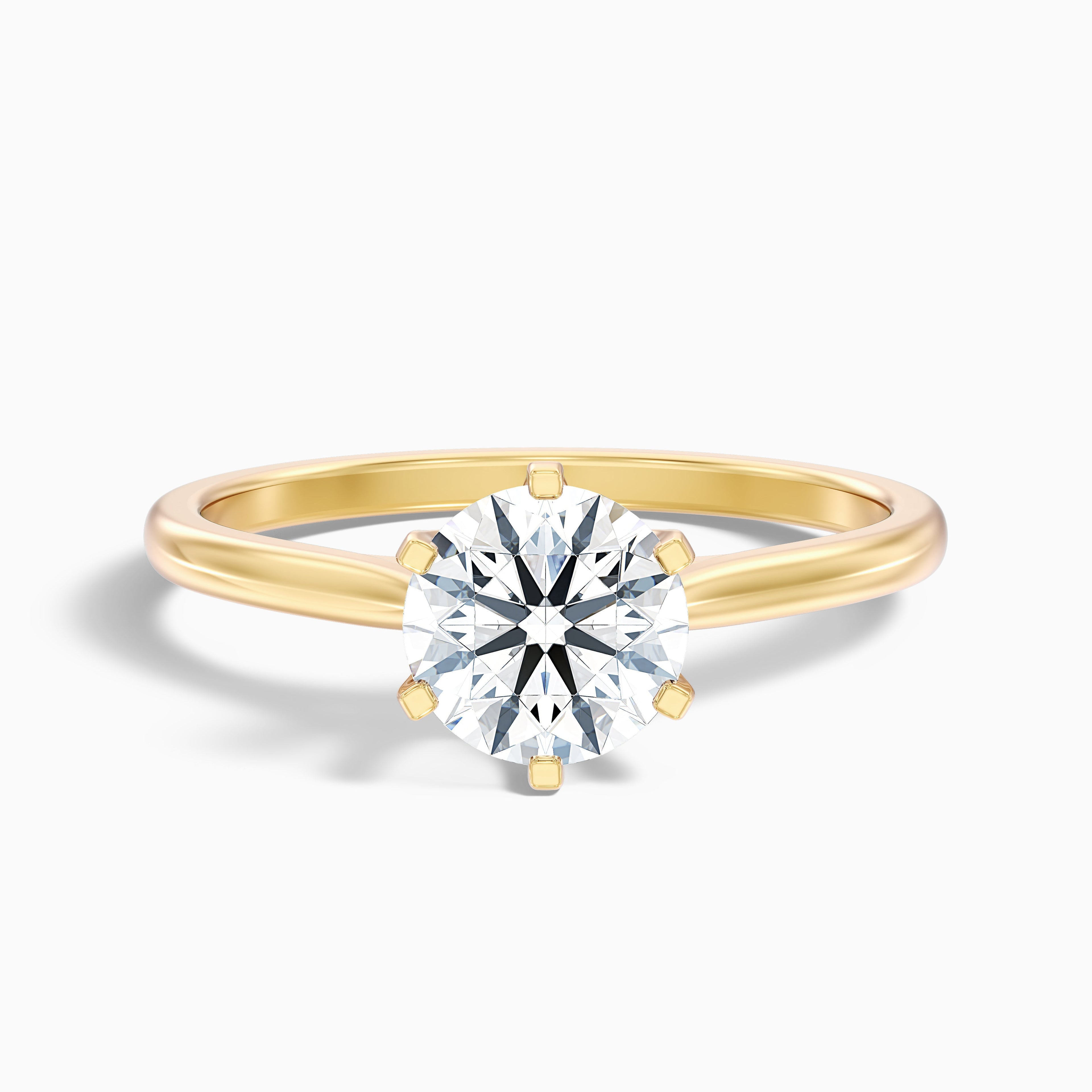 Amy 1.5 Carat Round Solitaire Lab Grown Diamond Ring in 18k Rose Gold DestGlow
