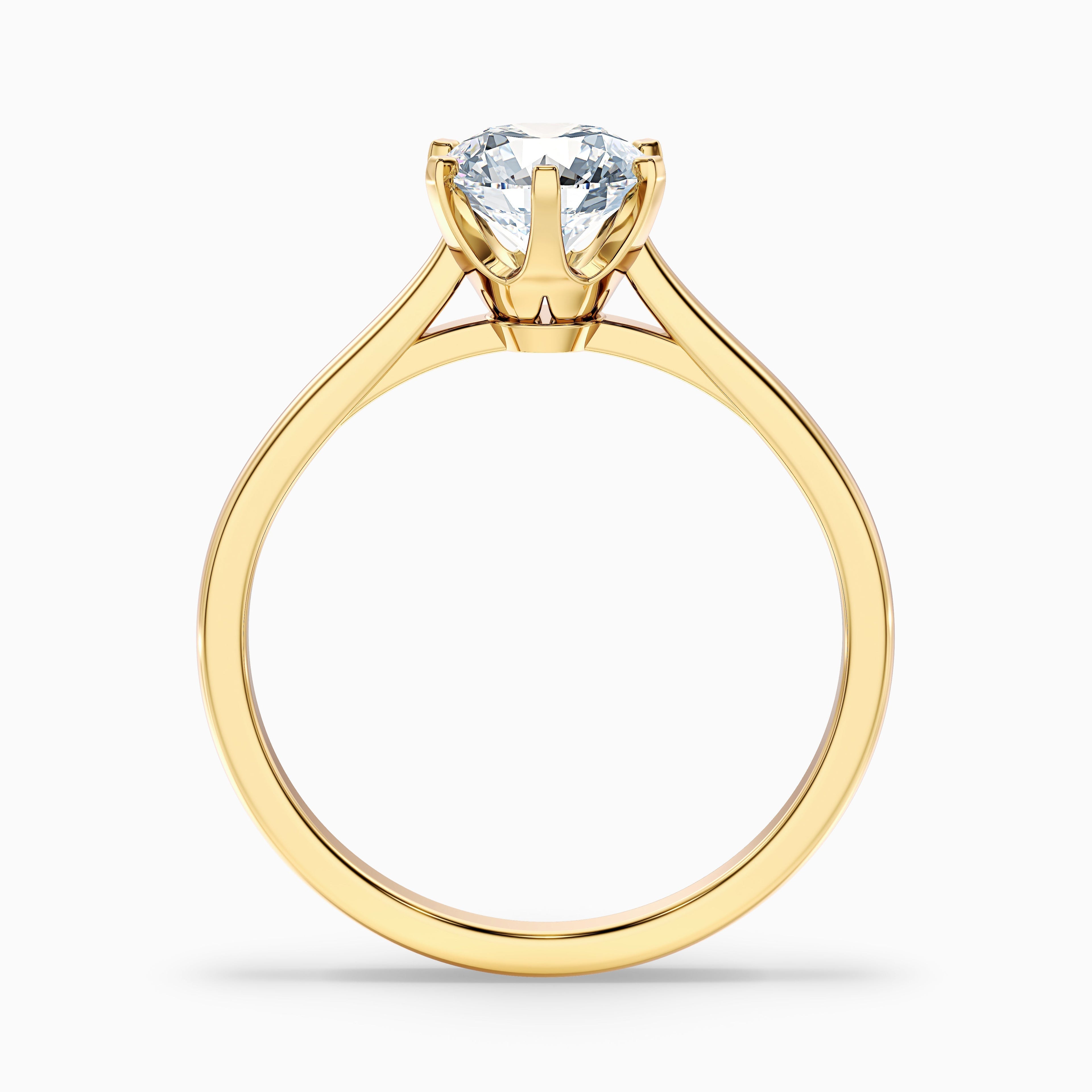 Elle 4.5 Carat Round Solitaire Moissanite Engagement Ring in 925 Sterling Silver